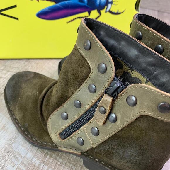 NIB Fly London Duke Suede Bootie SZ 37